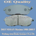 D815 NISSAN pastilhas de freio para Maxima 1988-2000